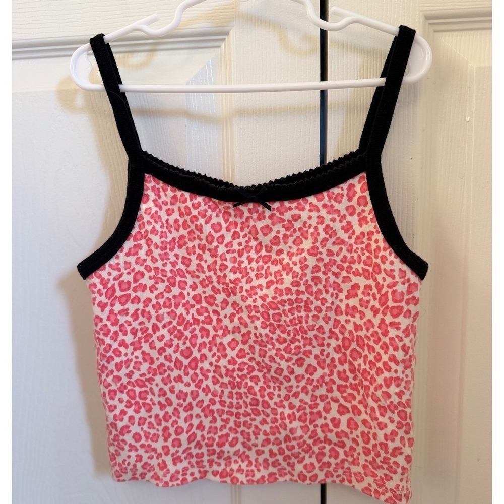 EUC Brandy Melville pink leopard tank